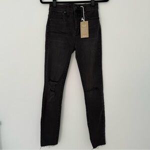 Madewell Black Curvy High Rise Skinny Jean In Black Sea